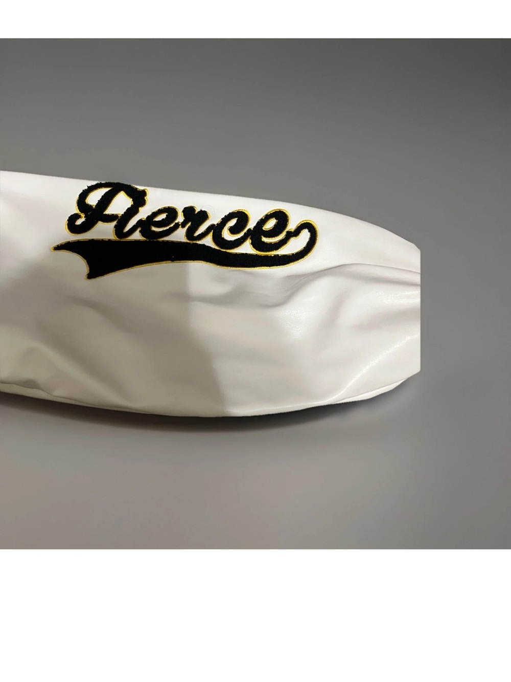 Rue21 White Varsity Jacket with Black and Yellow Lettering - Picture 2 of 5